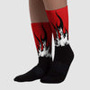 Playoffs 13s Sublimated Socks FIRE Graphic