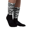 85 Black White 1s Sublimated Socks Abstract Tiger Graphic