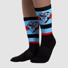 Cactus Jack 4s Sublimated Socks Horizontal Stripes Graphic