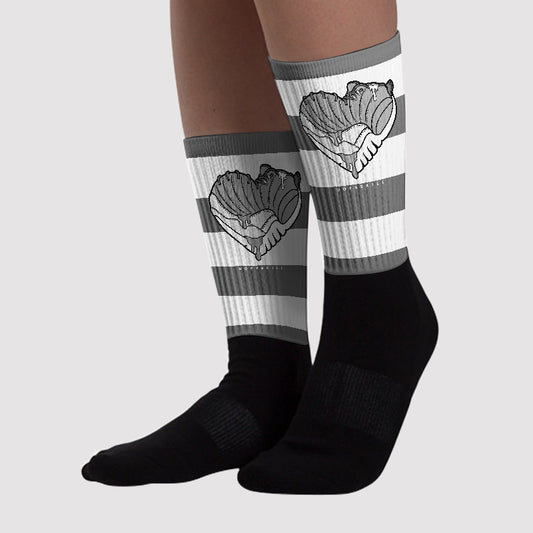 Horizontal Stripes Sublimated Socks Match AJ 12 Stealth