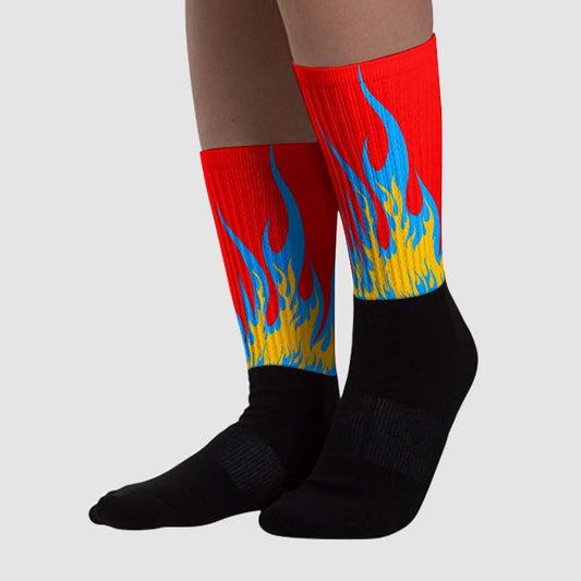 Fruity Pebbles Dunks Sublimated Socks FIRE Graphic