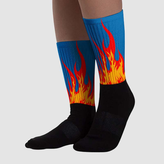 Messy Room 4S Sublimated Socks FIRE Graphic