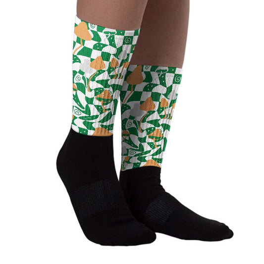 Pine Green 4s DopeSkill Sublimated Socks Mushroom Graphic