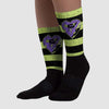 Horizontal Stripes Sublimated Socks Match AJ 4 Canyon Purple