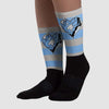 University Blue 5s Dopeskill Sublimated Socks Horizontal Stripes Graphic