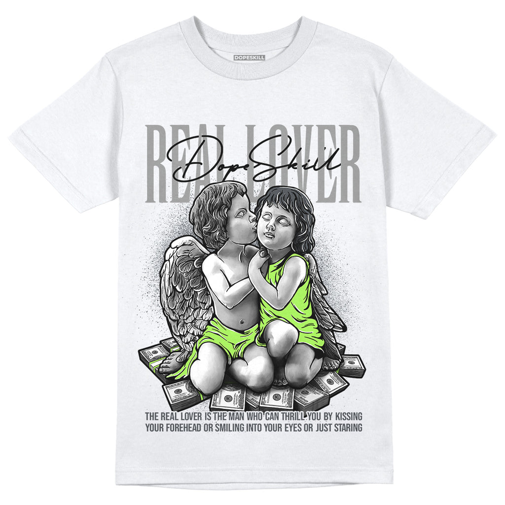Green Bean 5s DopeSkill T-Shirt Real Lover Graphic - White 