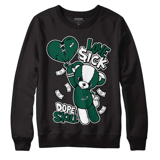 Lottery Pack Malachite Green Dunk Low DopeSkill Sweatshirt Love Sick Graphic - Black