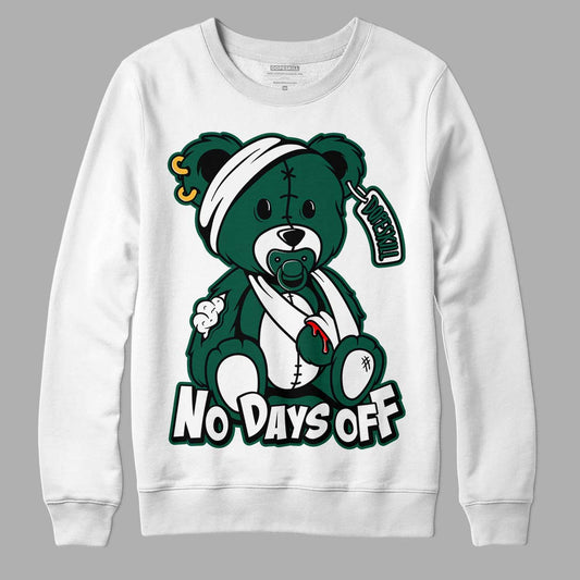 Lottery Pack Malachite Green Dunk Low DopeSkill Sweatshirt Hurt Bear Graphic - White