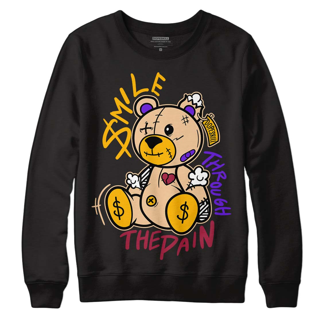 Afrobeats 7s SE DopeSkill Sweatshirt BEAN Graphic -Black