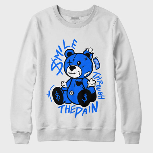 Yz 350 Boost V2 Dazzling Blue DopeSkill Sweatshirt BEAN Graphic - White 