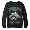 Lottery Pack Malachite Green Dunk Low DopeSkill Sweatshirt Slow Burn Graphic - Black