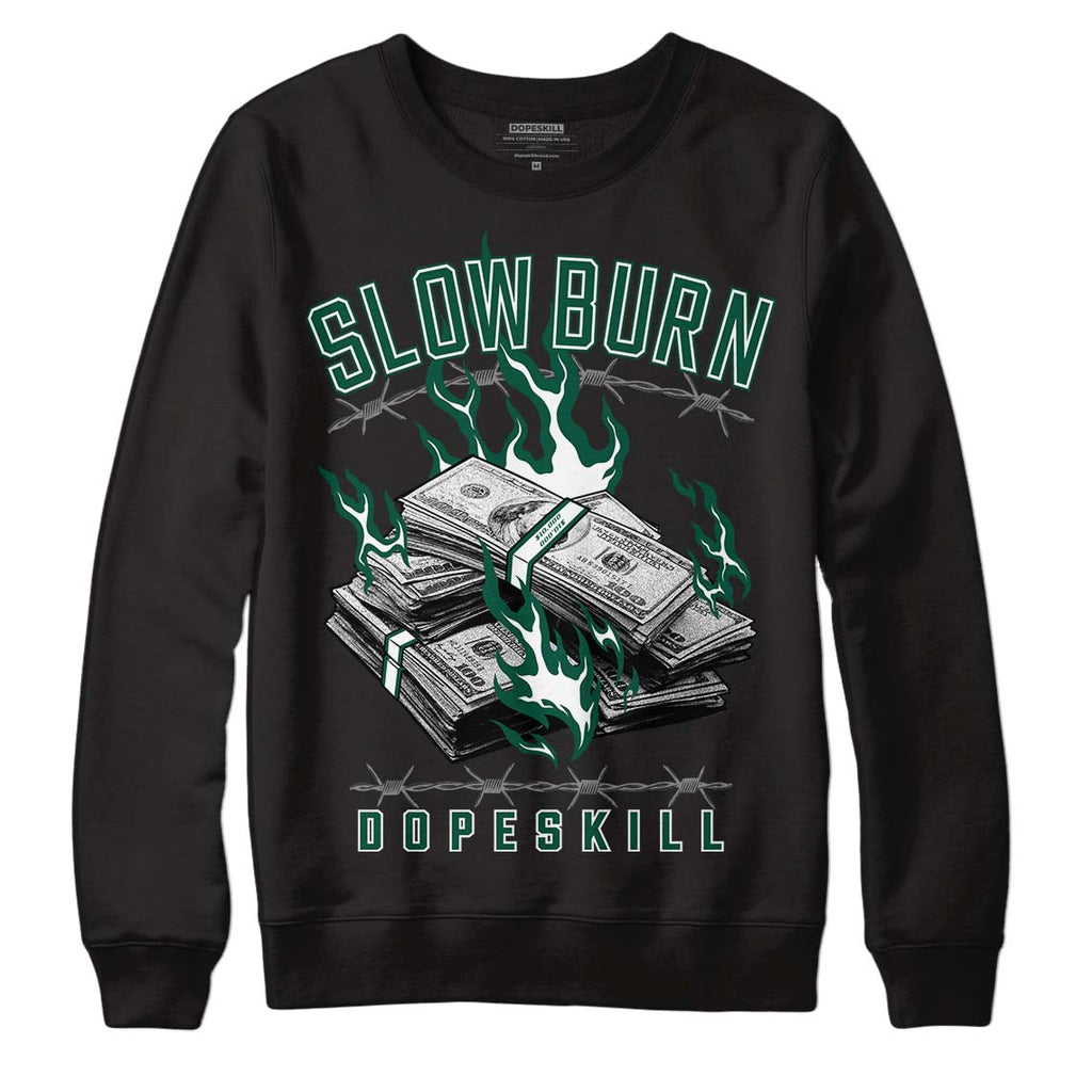 Lottery Pack Malachite Green Dunk Low DopeSkill Sweatshirt Slow Burn Graphic - Black