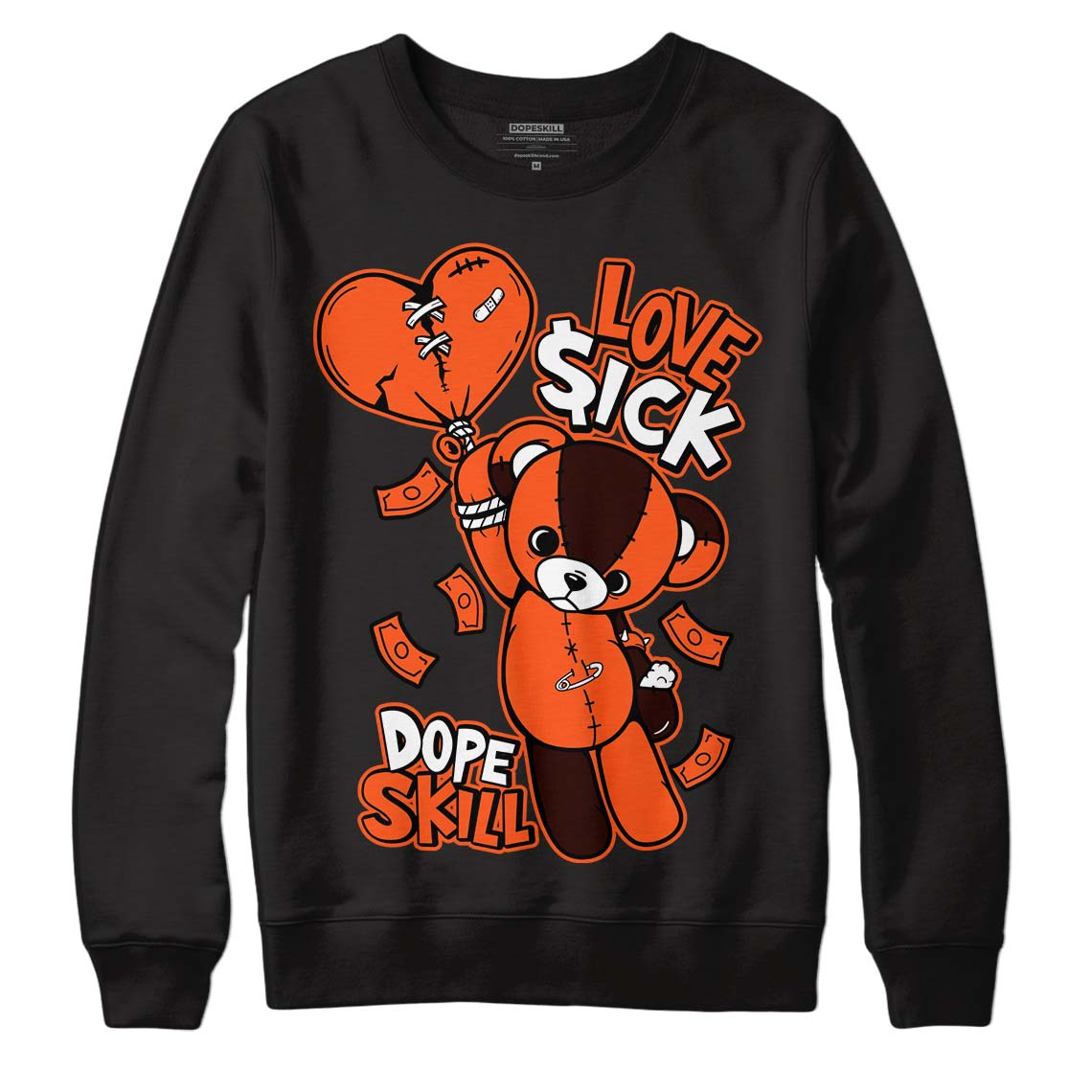 Starfish 1s DopeSkill Sweatshirt Love Sick Graphic - Black