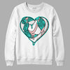 Green Snakeskin Dunk Low DopeSkill Sweatshirt Heart Jordan Graphic - White