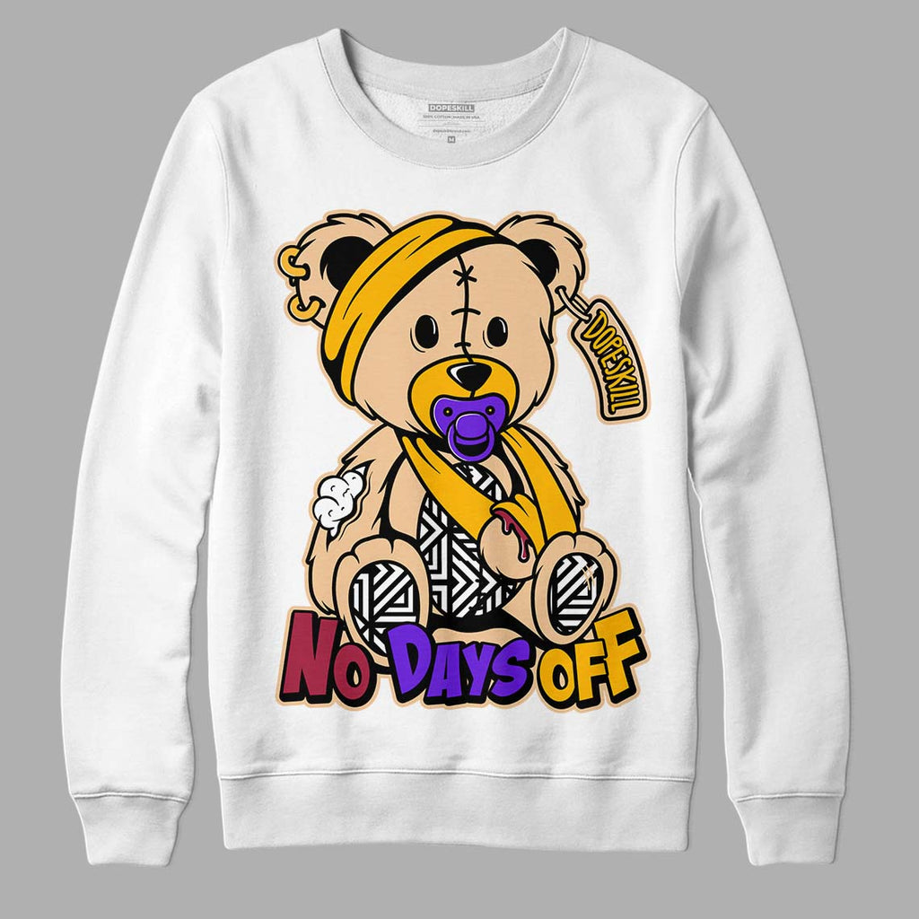 Afrobeats 7s SE DopeSkill Sweatshirt Hurt Bear Graphic - White