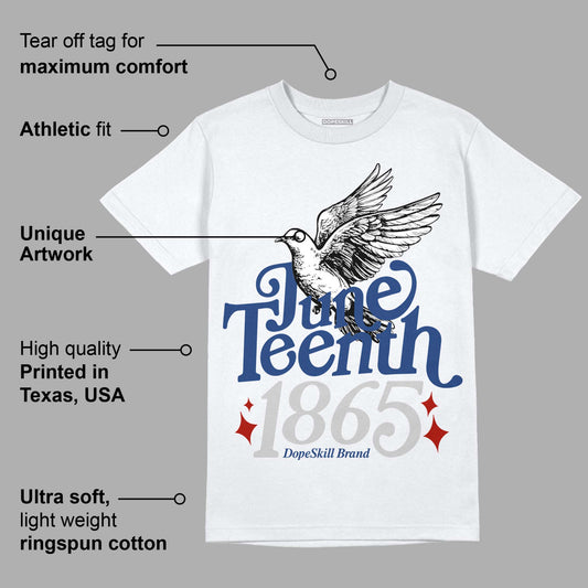French Blue 13s DopeSkill T-Shirt Juneteenth 1865 Graphic