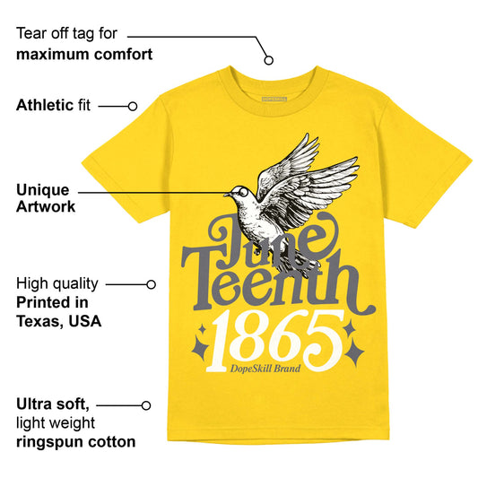 Lightning 4s DopeSkill Tour Yellow T-shirt Juneteenth 1865 Graphic