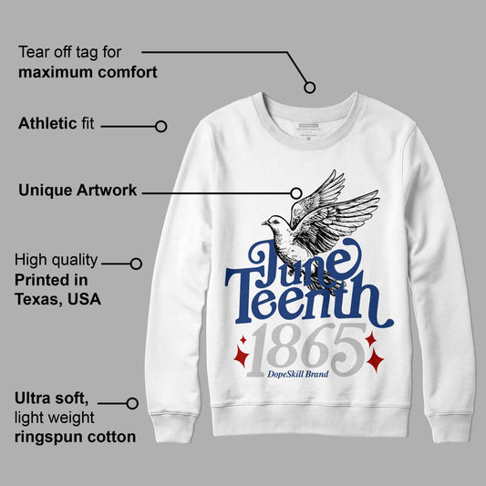 French Blue 13s DopeSkill Sweatshirt Juneteenth 1865 Graphic