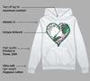 Lucky Green 3s DopeSkill Hoodie Sweatshirt Heart AJ 3 Graphic