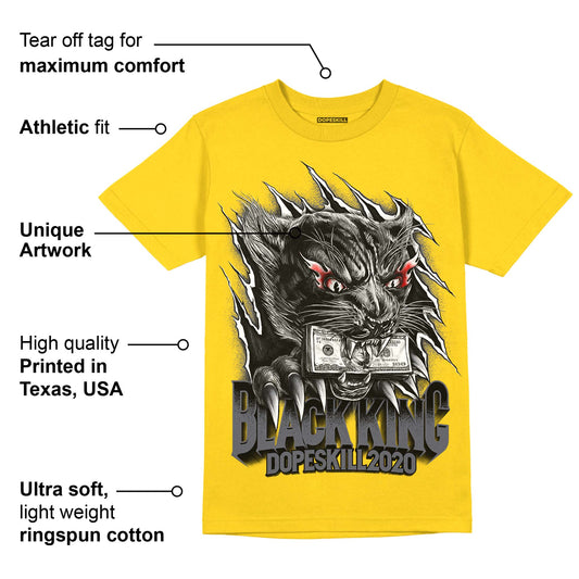 Lightning 4s DopeSkill Tour Yellow T-shirt Black King Graphic