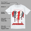 White Cement Reimagined 3s DopeSkill T-Shirt Juneteenth Heart Graphic