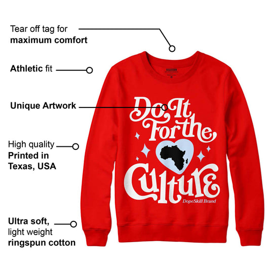 Cherry 11s DopeSkill Varsity Red Sweatshirt Do It For The Culture Graphic