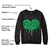 Lucky Green 1s Low DopeSkill Sweatshirt Slime Drip Heart Graphic