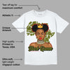 Olive 1s Low OG DopeSkill T-Shirt Black Queen Graphic