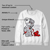 Cement Grey 11s DopeSkill Sweatshirt Broken Heart Graphic