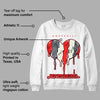 White Cement Reimagined 3s DopeSkill Sweatshirt Juneteenth Heart Graphic