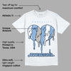 University Blue 5s DopeSkill T-Shirt Juneteenth Heart Graphic