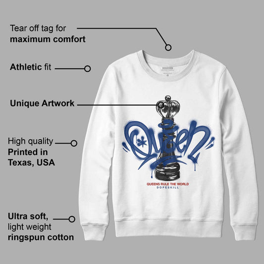 French Blue 13s DopeSkill Sweatshirt Queen Chess Graphic