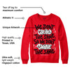 Red Thunder 4s DopeSkill Red Sweatshirt Grind Shine Graphic