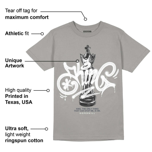 Cool Grey 11s DopeSkill Grey T-shirt King Chess Graphic