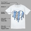 University Blue 5s DopeSkill T-Shirt Slime Drip Heart Graphic