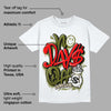 Olive 1s Low OG DopeSkill T-Shirt No Days Off Graphic