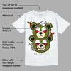 Olive 1s Low OG DopeSkill T-Shirt New Double Bear Graphic