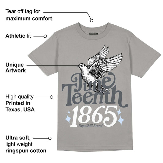 Cool Grey 11s DopeSkill Grey T-shirt Juneteenth 1865 Graphic