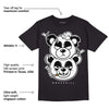 85 Black White 1s DopeSkill T-Shirt New Double Bear Graphic