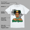 Lucky Green 3s DopeSkill T-Shirt Black Queen Graphic