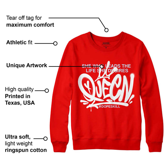 Cherry 11s DopeSkill Varsity Red Sweatshirt Queen Graphic