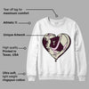 Dunk Low Night Maroon and Medium Soft Pink DopeSkill Sweatshirt Heart AJ Graphic