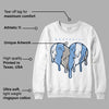 University Blue 5s DopeSkill Sweatshirt Slime Drip Heart Graphic