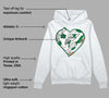 Pine Green 4s DopeSkill Hoodie Sweatshirt Heart AJ 4 Graphic