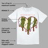 Olive 1s Low OG DopeSkill T-Shirt Slime Drip Heart Graphic