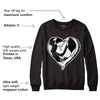 85 Black White 1s DopeSkill Sweatshirt Heart AJ 1 Graphic