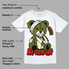 Olive 1s Low OG DopeSkill T-Shirt Hurt Bear Graphic