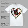 Olive 1s Low OG DopeSkill T-Shirt Heart AJ 1 Graphic