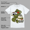 Olive 1s Low OG DopeSkill T-Shirt Bear Steals Sneaker Graphic