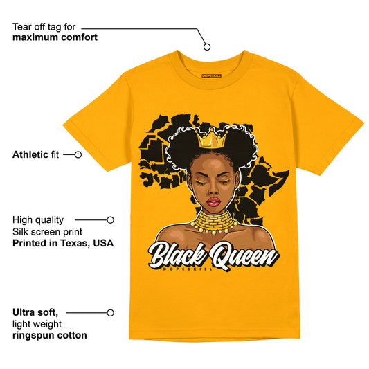 Taxi Yellow Toe 1s DopeSkill Taxi T-shirt Black Queen Graphic